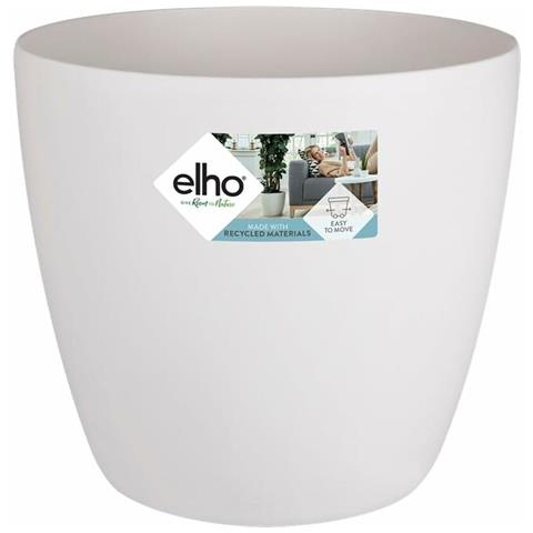 Vaso Da Fiori Rotondo Bruxelles Wheels 47 - Bianco Ø 47 X 44 Cm - Foto 2