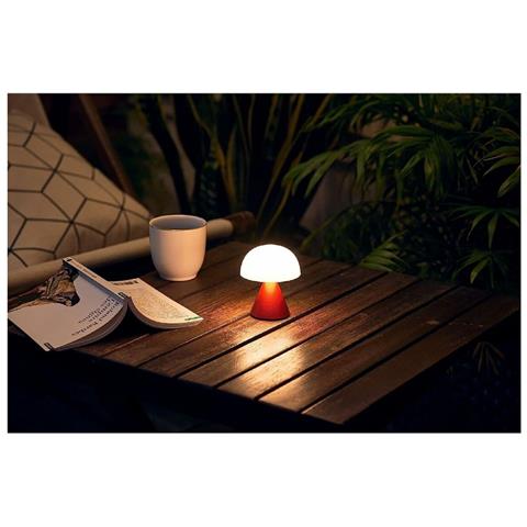Lampada Da Tavolo Lexon Mina Batteria Ricaricabile Led Arancio Abs - Foto 3