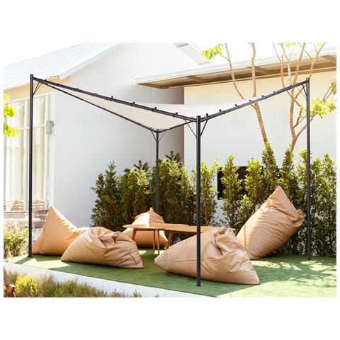 Gazebo Metallo Beige 300 X 300 Cm Aventine - Foto 1
