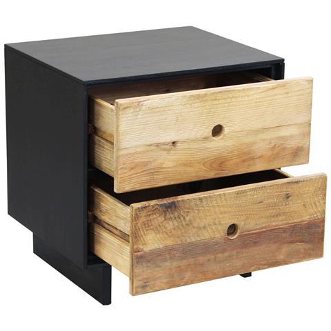 Comodino Da Interno In Legno Di Pino Con 2 Cassetti Linea Classic - Foto 2