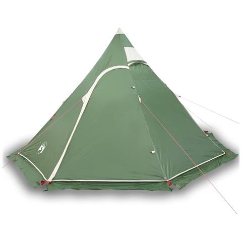 Tenda Da Campeggio Tipi Per 5 Persone Verde Impermeabile - Foto 1