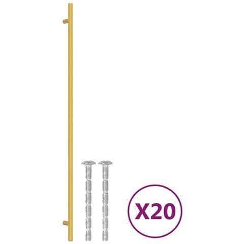 Maniglie per Mobili 20 pz Oro 480 mm in Acciaio Inox - Foto 2
