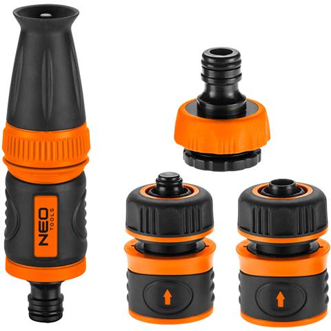 Set Da 1/2"" Con Irrigatore Dritto, Connettori E Attacco Per Rubinetto - Foto 1