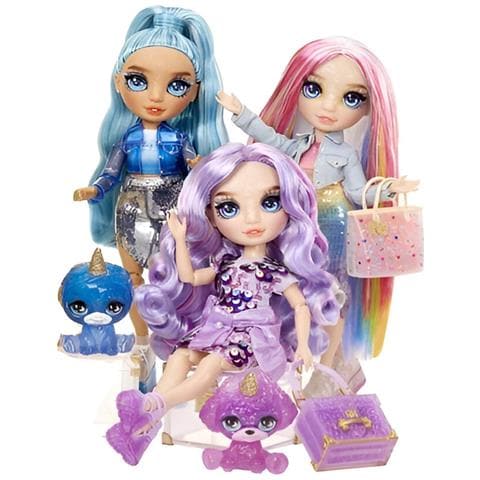 3 Bambole Snodate Rainbow High World Edition Con Accessori, Multicolore - Foto 1
