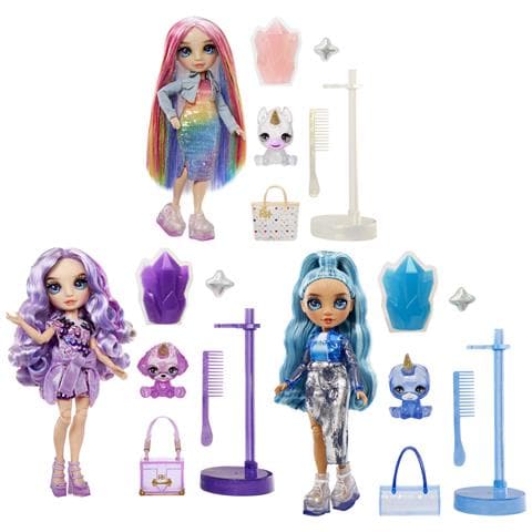 3 Bambole Snodate Rainbow High World Edition Con Accessori, Multicolore - Foto 2
