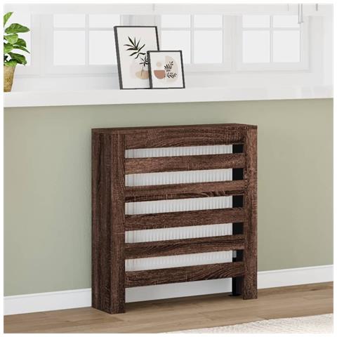 Copertura Termosifone Rovere Marrone 78x20x82 Legno Multistrato - Foto 1