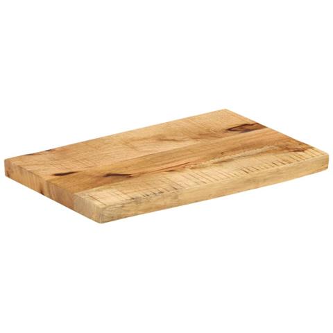 Piano Tavolo 40x30x3,8 Cm Bordi Vivi Legno Di Mango Grezzo - Foto 2
