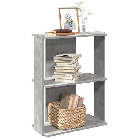 Libreria 3 Ripiani Grigio Cemento 60x30x80 Cm Multistrato - Foto 1
