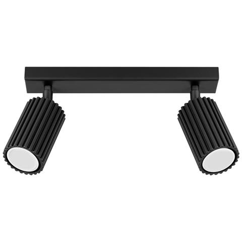 Lampada Da Soffitto Karbon 2 Nero Sl. 1580 - Minimalista Lampada Da Soffitto Nero 16.5x30x6.5 Cm - Foto 1