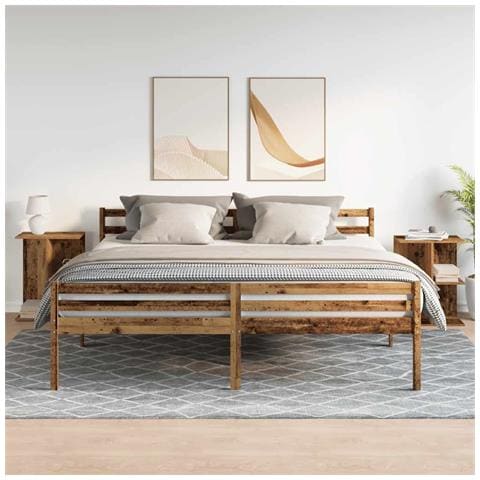 Comodini 2 Pz Legno Antico 46,5x29x61 Cm In Legno Multistrato - Foto 3