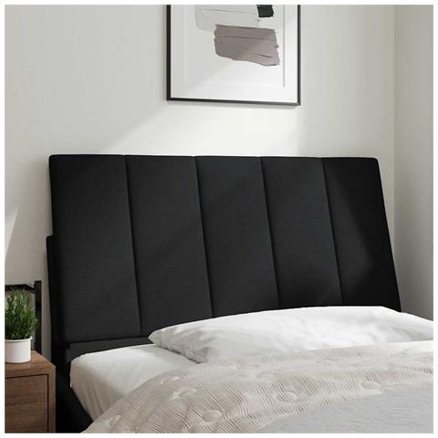 Cuscino Testiera Nero 100 Cm In Tessuto - Foto 2