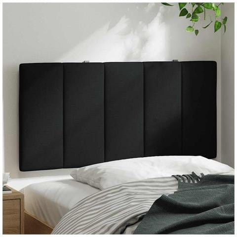 Cuscino Testiera Nero 100 Cm In Tessuto - Foto 3