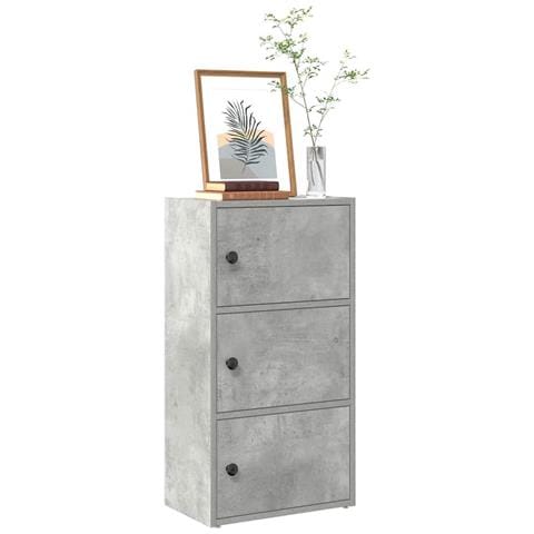 Libreria Grigio Cemento 40x24x77 Cm In Legno Multistrato - Foto 1