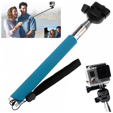 Asta Selfie Estensibile St-55 Per Action Cam Blu Per Gopro Hd Hero - Nilox - Trevi - Foto 2