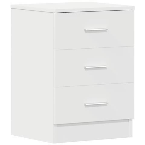 Lusso Casadino -  Comodino Bianco 38x35x56 Cm In Legno Ingegnerizzato - Foto 1