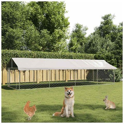 Gabbia Per Cani Da Esterno Con Tetto 600x200x150 Cm - Foto 8