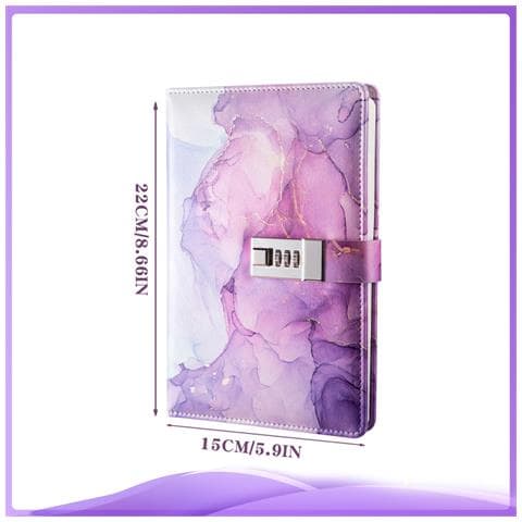 Quaderno Con Lucchetto Uv - Diario Con Password A5 Purple - Foto 1