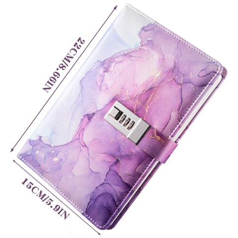 Quaderno Con Lucchetto Uv - Diario Con Password A5 Purple - Foto 2