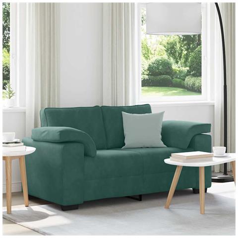 Divano Divanetto Verde Scuro 120 cm Velluto - Foto 2