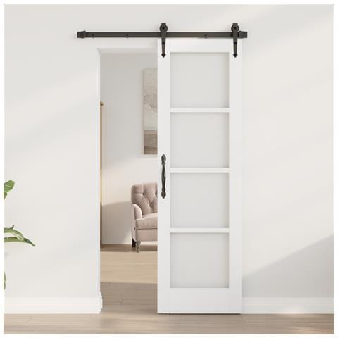 "porta interna con vetro ""ORKDAL"" bianca 61x198,5x4 cm" - Foto 2