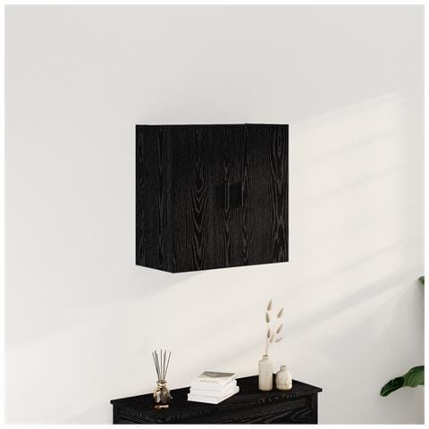 Mobile da Parete Rovere Nero 60x31x60 cm Legno Ingegnerizzato - Foto 2