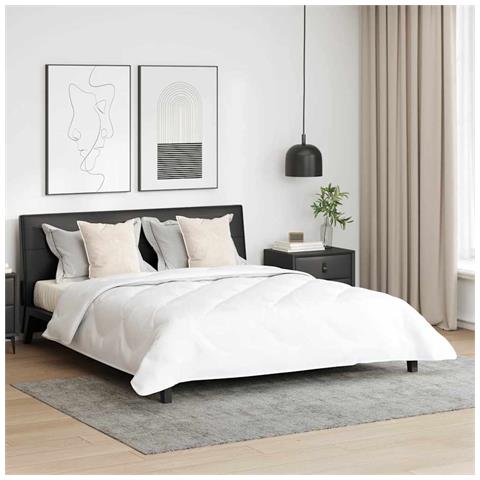 Piumone con cuscino 3 pcs Bianco 260 x 220 cm Microfibra - Foto 2