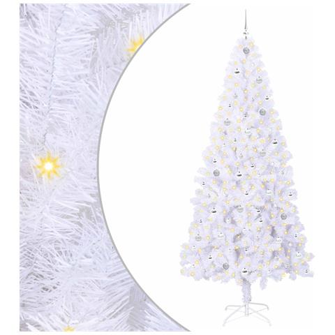 Albero di Natale artificiale Bianco 240 cm PVC e Acciaio - Foto 1