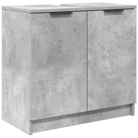 Mobile da Bagno con porta Grigio cemento 64,5 x 33,5 x 59 cm - Foto 1