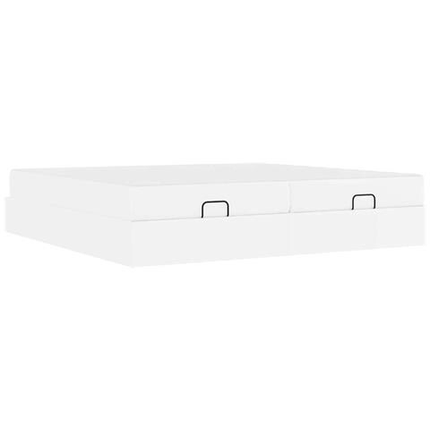 Struttura del letto Bianco Puro 200 x 200 cm Pelle sintetica - Foto 1