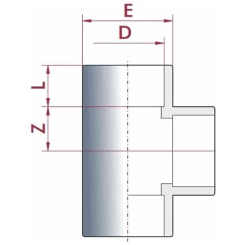 Raccordo A T Pvc-u 40mm Pn16 Per Impianti Idraulici - Foto 2