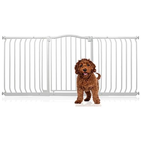 Bettacare Cancelletto Per Cani Con Parte Superiore Incurvata, 161cm - 170cm, Bianco Opaco - Foto 1