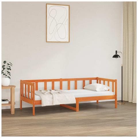 Struttura del letto Marrone cerato 80 x 200 cm Pino massello - Foto 2