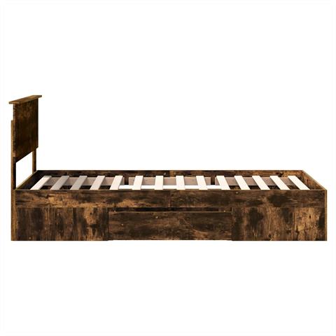 Struttura del letto Rovere fumé 90 x 200 cm Legno multistrato - Foto 9