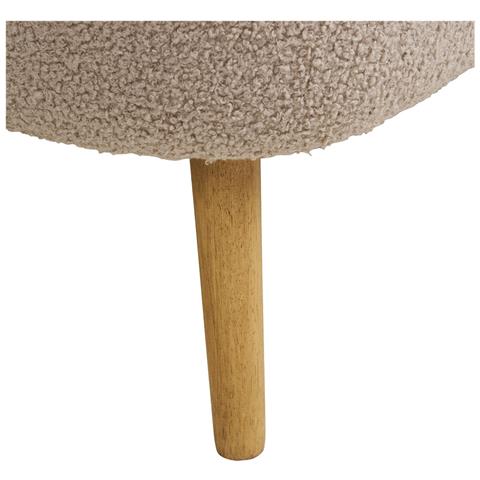Harlow - Panca Contenitore In Bouclé Beige Con Gambe In Legno 95x37x45 Cm - Foto 8