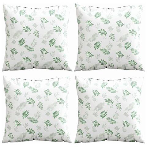 Cuscini Scatter Foglia 4 pcs Motivo Foglia 60 x 60 cm - Foto 1