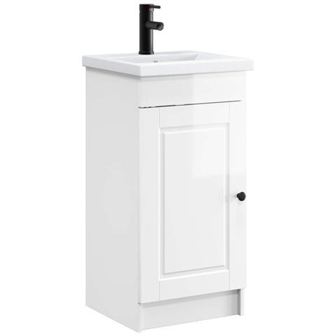 Mobile da bagno con lavabo Bianco Lucido 42 x 40 x 84,5 cm - Foto 1