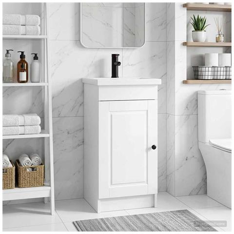 Mobile da bagno con lavabo Bianco Lucido 42 x 40 x 84,5 cm - Foto 2