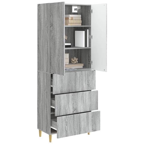 Set di armadi 2 pcs 66 x 34,5 x 90 cm Legno ingegnerizzato - Foto 2