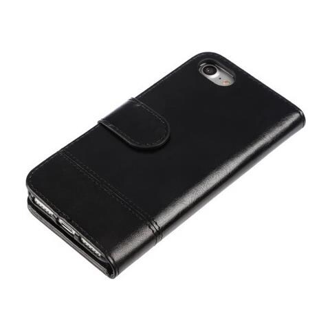 Wallet Folio Case, Cover A Libro - Apple Iphone 7 / 8 - Nero - Foto 2