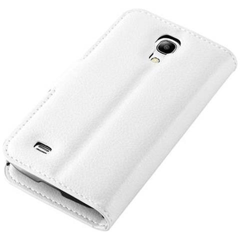 Custodia Compatibile Con Samsung Galaxy S4 Mini In Bianco Fumo - Coperchio Protettiva Con Chiusura Magnetica, Funzione Stand E Tasca Per Le Carte - Foto 2