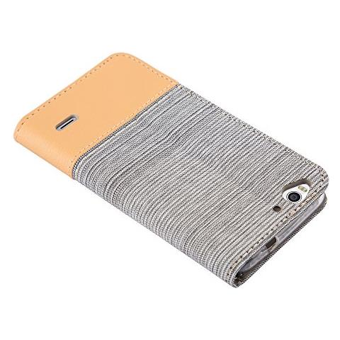 Custodia Compatibile Con Zte Blade S6 In Grigio Chiaro Marrone - Coperchio Protettiva Con Chiusura Magnetica, Funzione Stand E Tasca Per Le Carte - Foto 2