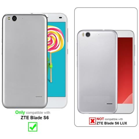 Custodia Compatibile Con Zte Blade S6 In Grigio Chiaro Marrone - Coperchio Protettiva Con Chiusura Magnetica, Funzione Stand E Tasca Per Le Carte - Foto 9