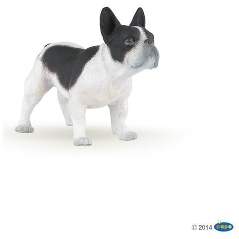 Statuina Cane Bulldog Francese Bianco E Nero Papo 54006 - Foto 1