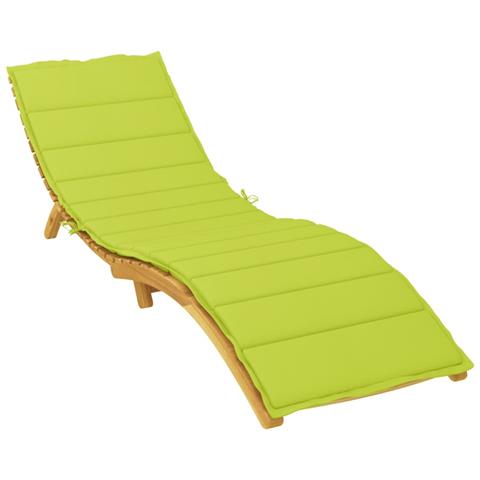 Cuscino Per Lettino Prendisole Verde Chiaro 200x50x4 Cm Tessuto - Foto 2