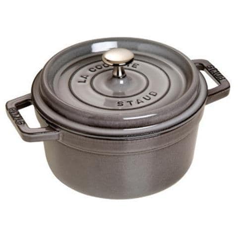 Cocotte in Ghisa con Coperchio Diametro 18 cm Colore Grigio - Foto 1