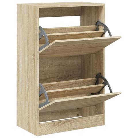 Scarpiera Rovere Sonoma 60x34x96,5 Cm In Legno Multistrato - Foto 2