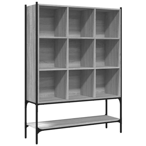 Libreria Grigio Sonoma 102x30x141,5 Cm In Legno Multistrato - Foto 2