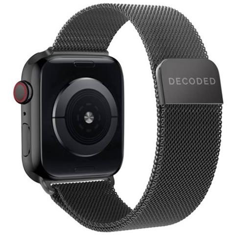 Cinturino Maglia Milanese Magnetico Traction Strap 45mm, Nero - Foto 8