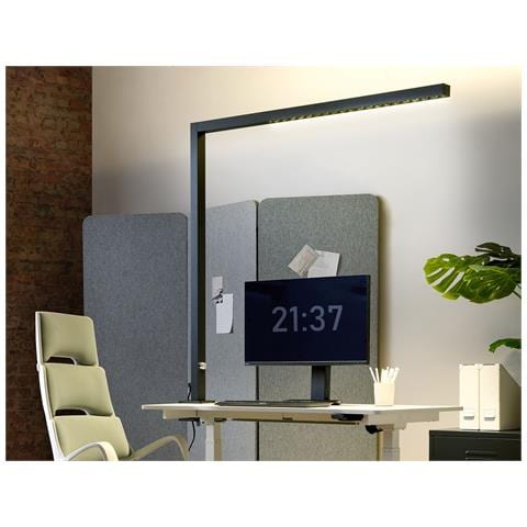 Lampada Da Tavolo Con Morsetto A Led Volans Con Dimmer Metallo Nero - Foto 1