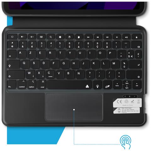 Custodia Per Ipad 10,9” 2022 Folio Quick Note Con Tastiera Qwerty Bluetooth 3.0, Nero - Foto 5